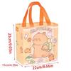 Cartoon Handheld Bags with Handle Nonwoven Fabric Bags 9x9x4Inch For Kids Birthday Wedding Bridal Showers Craft Wrapping