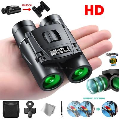 900x25 High Power HD Low Light Level Night Vision Binoculars Portable Travel 50000M Long Range Folding Mini Telescope