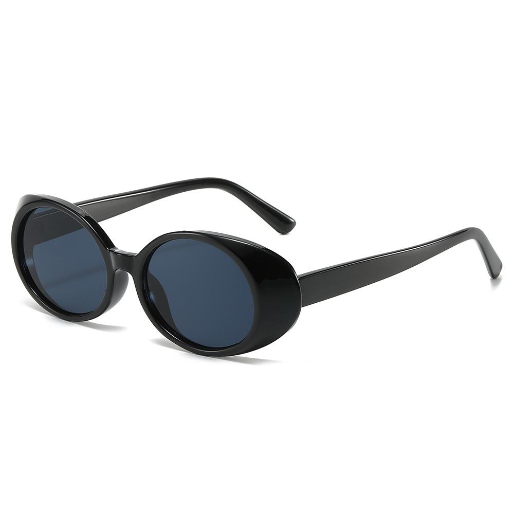 JYL Sunglasses Small Oval Cross Border Uv Protection Print Color Block 5645 A-18119 лавандовый