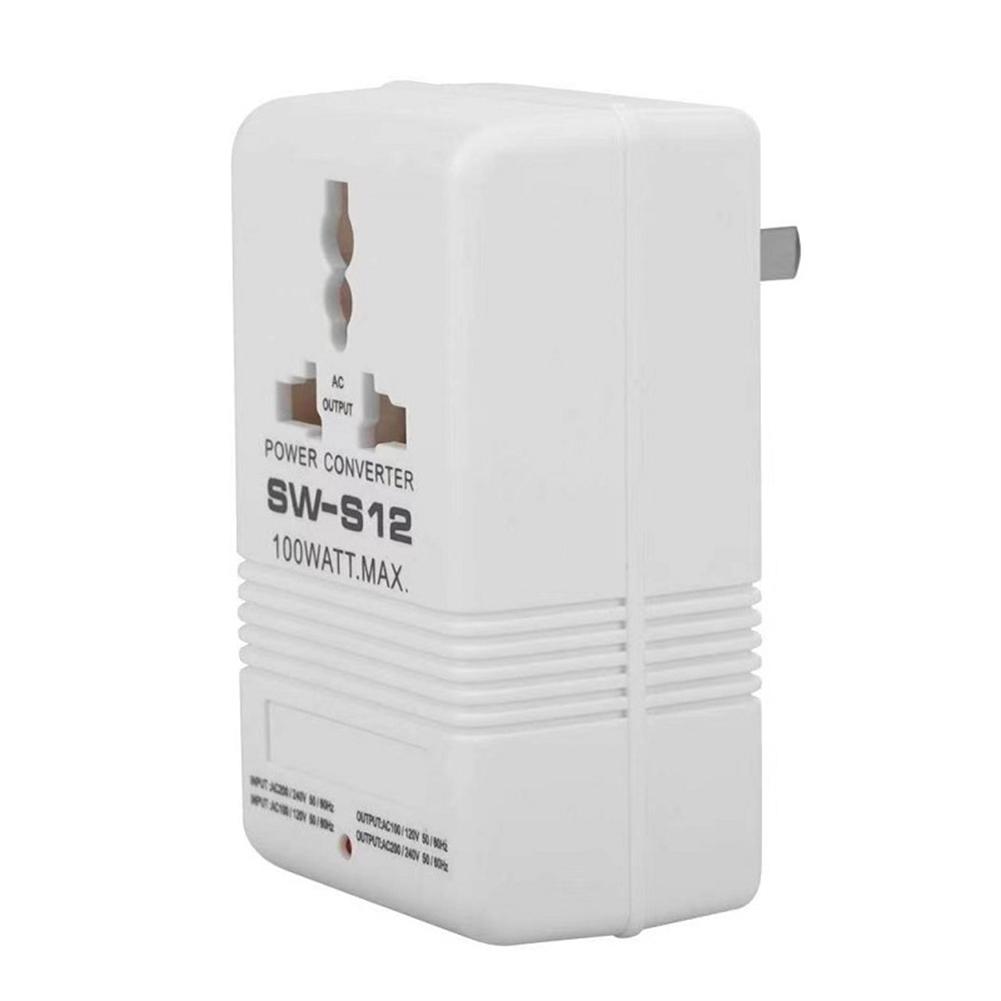 

Sw-s12 100 Вт силовий трансформатор Портативний 110 В до 220 В 220 В до 110 В двонаправлений перетворювач трансформатор для дому As shown