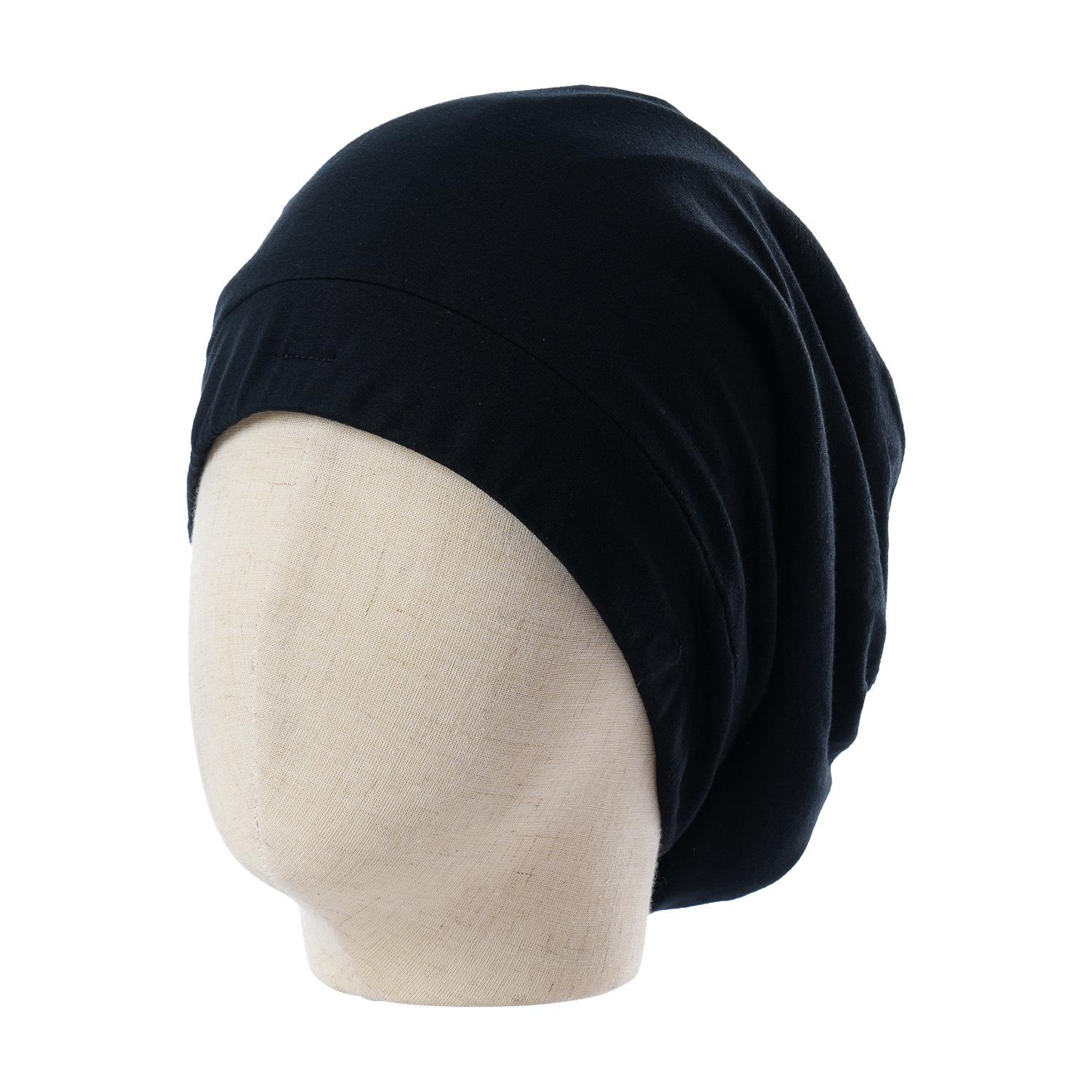 Satin Lined Hair Bonnet Hat for Women Men Bamboo Cotton Elastic Night Sleeping Cap Silk Skullies Beanie Hat Curly Hair Headwrap