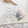 50 Pcs Ocean Series Glossy Colorful Shell Starfish Conch Fishtail Resin Nail Art  Jewel Decorations Manicure Ornament