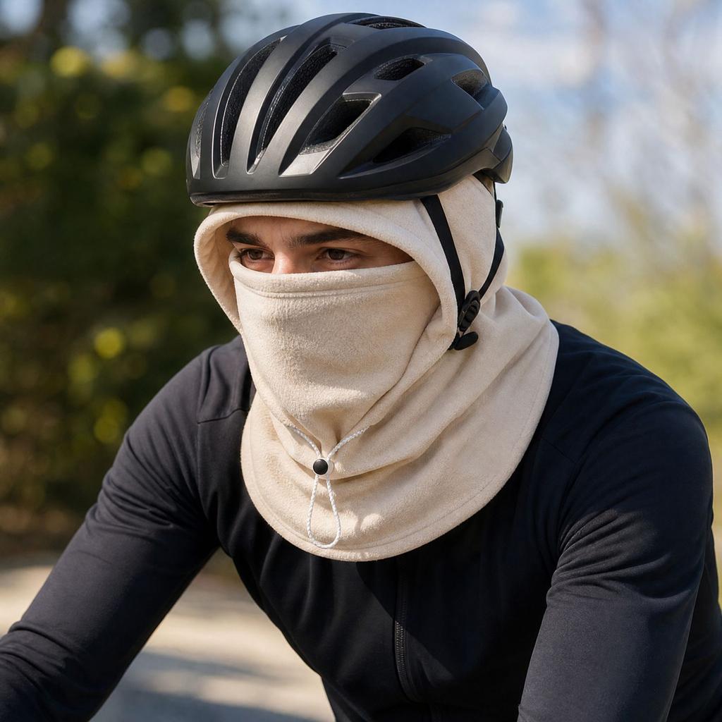 Unisex Outdoor Cycling, Windproof Hat with Face and Neck Cover, Single Layer