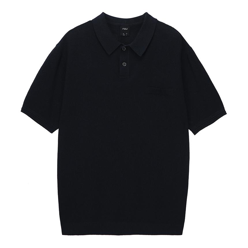 Summer Knit Polo Shirt Navy Note/00M