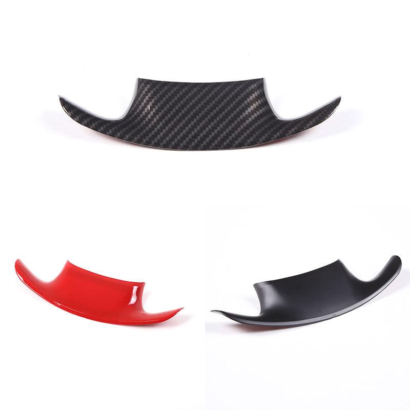 ABS Carbon Fiber/Red For Chevrolet Corvette C7 2014- Car Steering Wheel Cover Trim Sticker Interior Car Accessory
