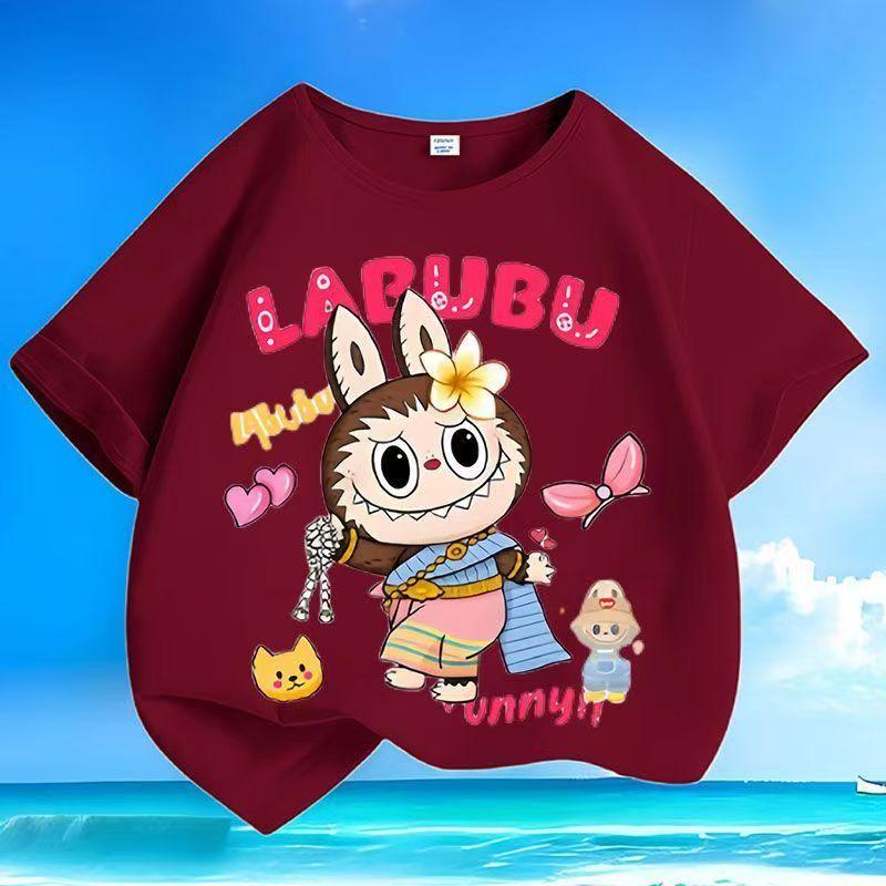 Star Labubued Dětské tričko 3D potisk Vtipné Chlapecké Dívčí Top s krátkým rukávem Ležérní oblečení Léto Roztomilé Oblečení s krátkým rukávem Dárek