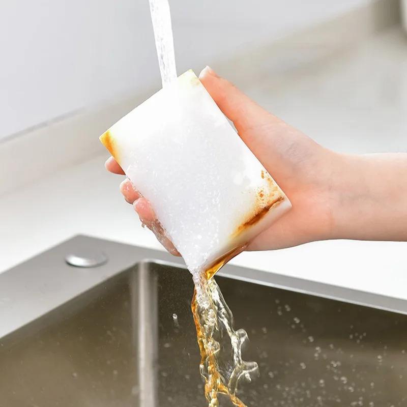 50 peças de borracha de esponja de melamina branca, acessórios de limpeza/lavagem de louça para cozinha, escritório, banheiro 100 * 70 * 30mm
