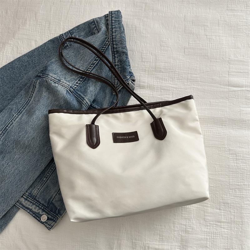 

Модная вместительная женская сумка-тоут с текстурой пэчворк в корейском стиле, новинка весны 2025 года, универсальная сумка через плечо в стиле инс