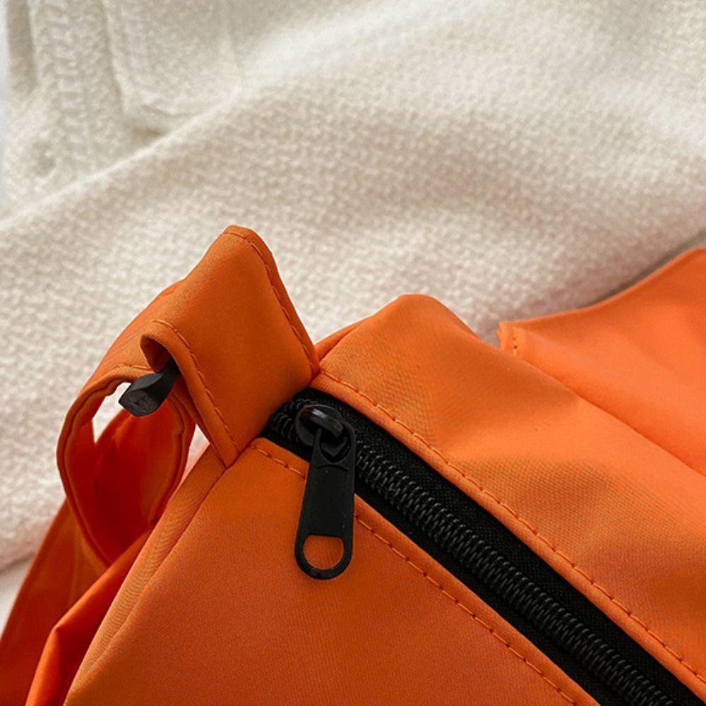 Korean Style Lightweight Shoulder Bag Solid Color Simple Square Bag Sweet Canvas Bag Girls