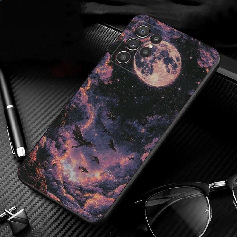 Clound Moon Star Night Phone Case For Samsung Galaxy S25 S24 S23 S22 S21 Ultra S24 S23 S22 S21 S25 Plus S24 S25 FE