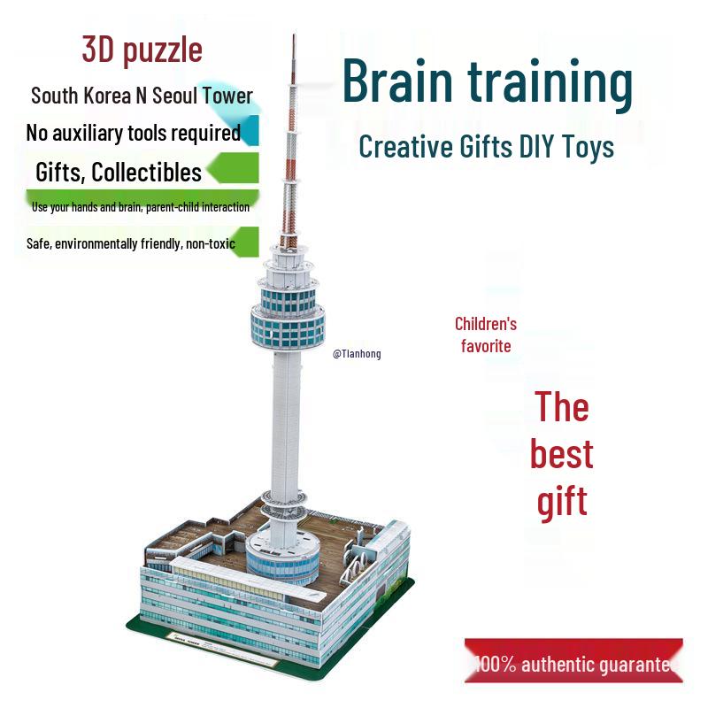 

Seoul Tower 3D Puzzle Model: Fun for Kids & Adults