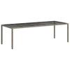 Garden Table Gray 250 x 100 x 75 cm Poly Rattan