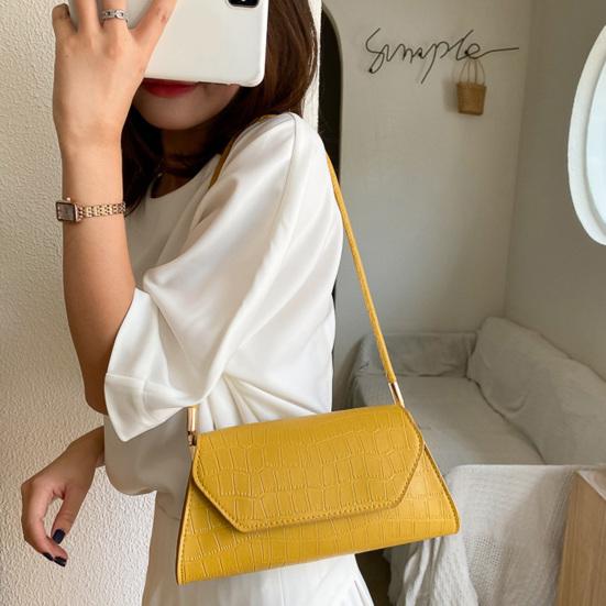 Yousheng Women PU Leather Underarm Bag Fashion Shoulder Bag Stylish Top Handle Bag Lightweight Handbag for Shopping Dating