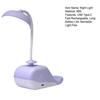 Cartoon Whale Night Light USB Type-C Fast Rechargeable Desk Lamp with Mobile Phone Holder Bendable Warm White Light Desk Light for Students Eye