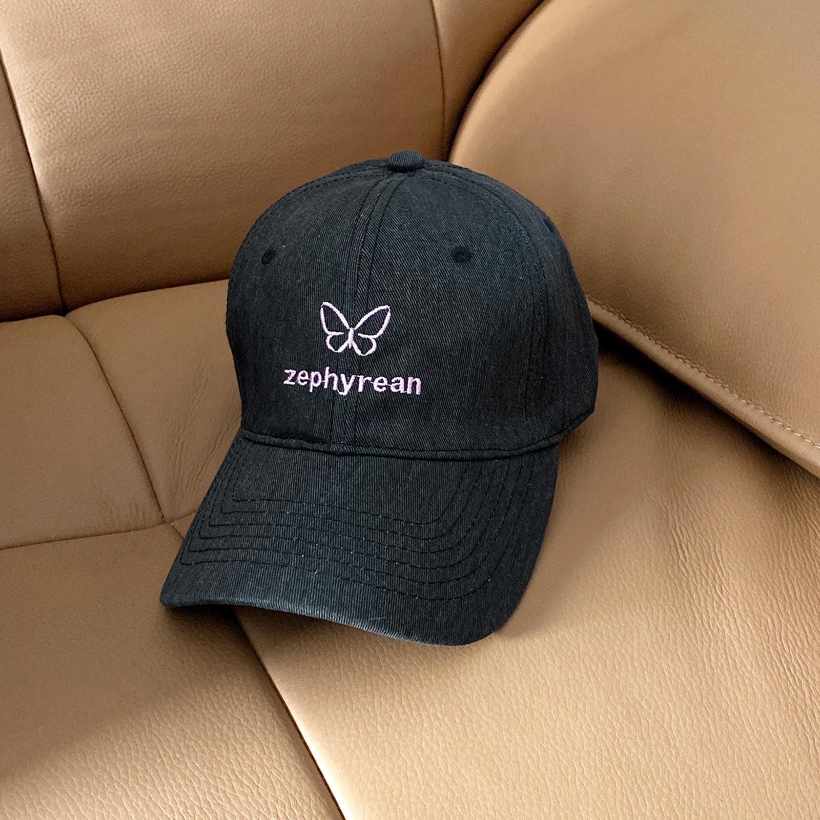 

Japanese Fashion Trendy Baseball Cap Embroidered Butterfly Baseball Cap Couple Student Men and Women Sun Protection