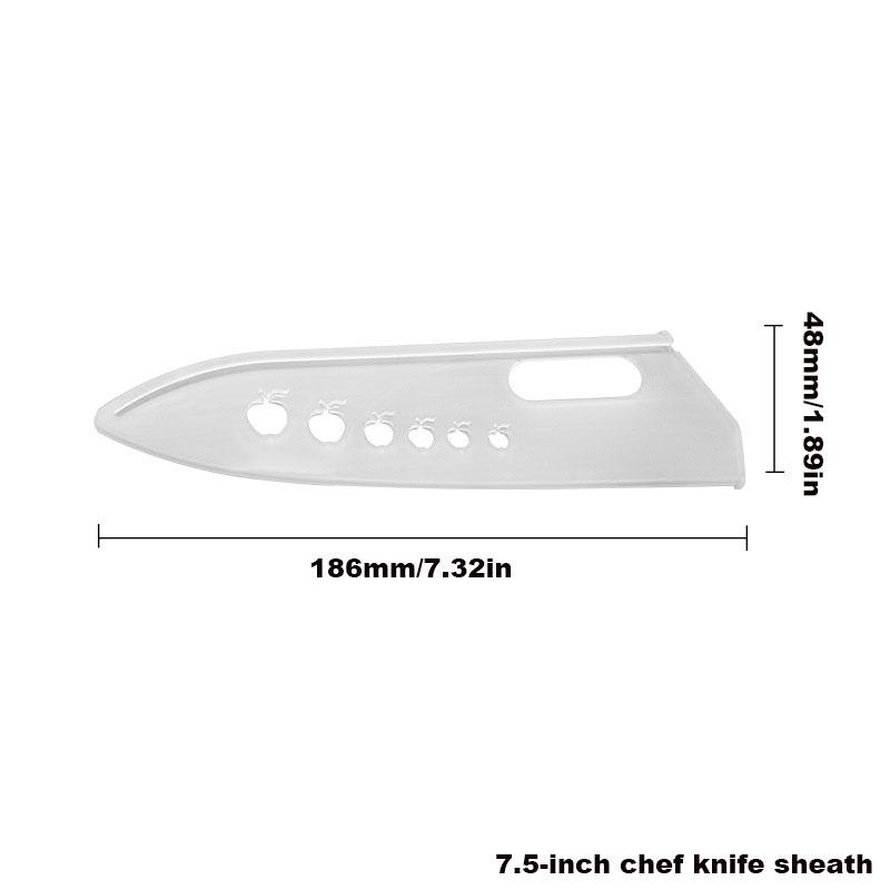 

Прозорий білий пластиковий захист леза кухонного ножа Чохли для ножів Захисна кришка Екологічно чистий матеріал Кухонні аксесуари