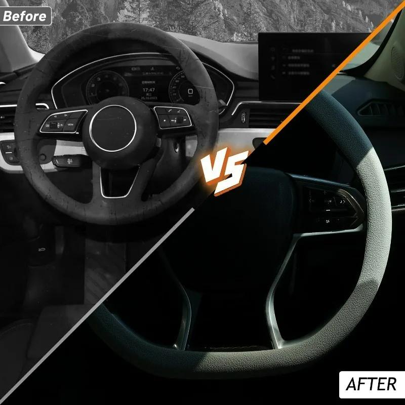 1PC Universal Round D-Shaped 32cm Wheels Comfort Grip Silicone Car Steering Wheel Cover All Seasons Non-Slip Sweat-Absorbent