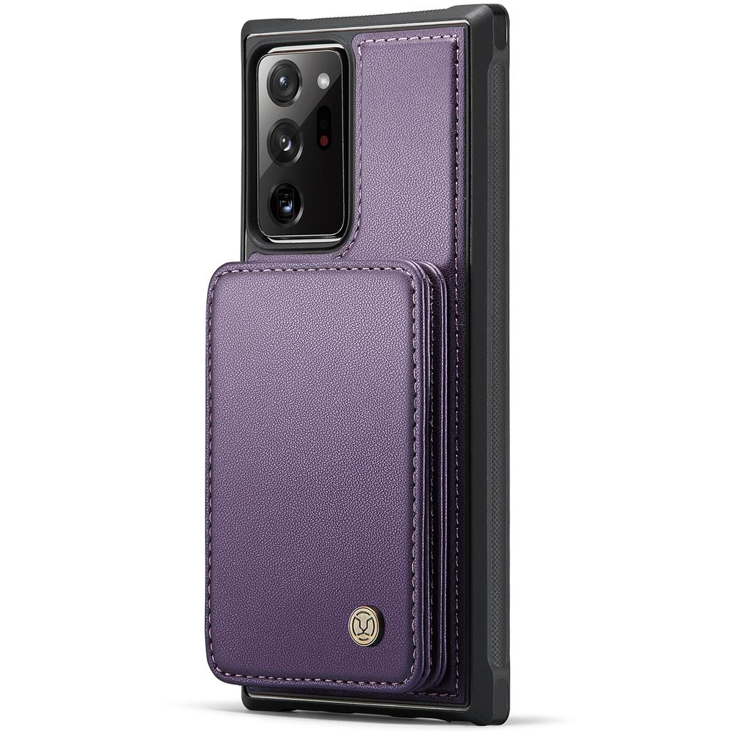 JEEHOOD J05 Für Samsung Galaxy Note20 Ultra/Note20 Ultra 5G Hülle Leder Handyhülle mit abnehmbarer magnetischer Kartentasche