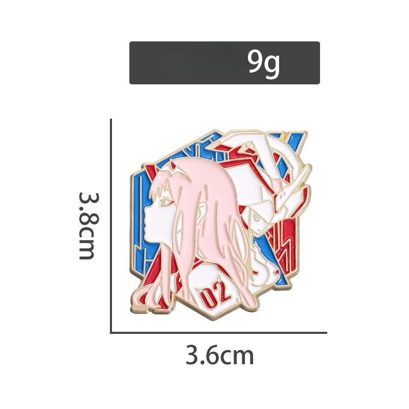 

Аниме «Милый во Франксе» 02 Стрелиция Мультфильм Фан-арт Девочки Металлическая Брошь Значок Аксессуар National Team 02 Crane Wanglan