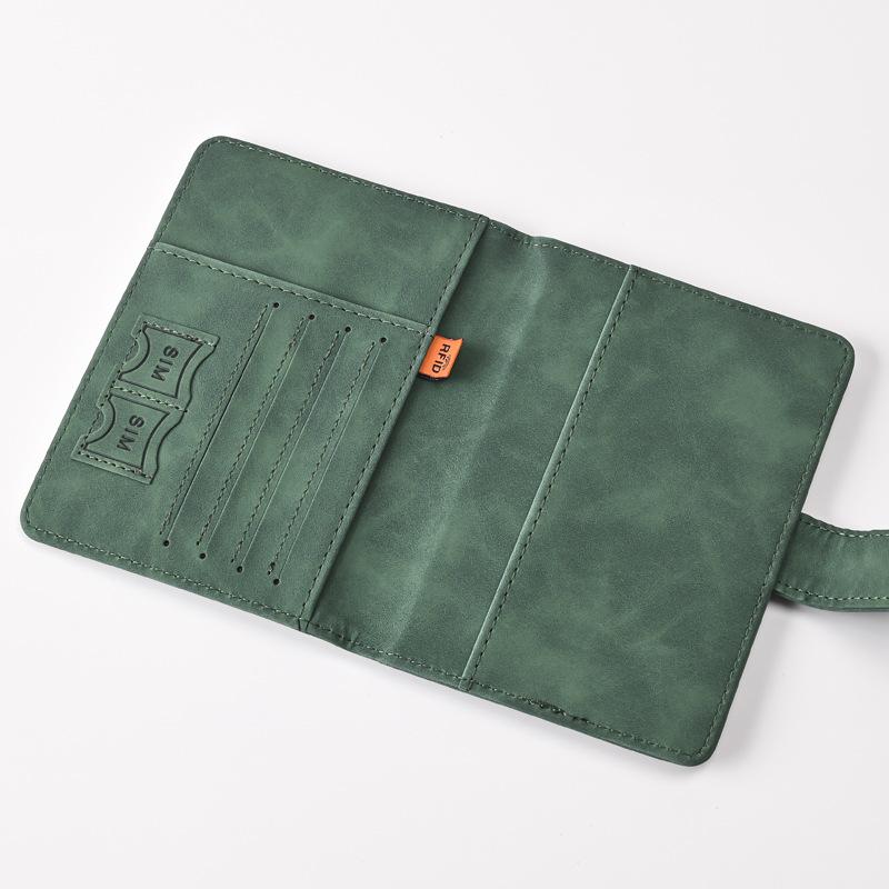 PU Leather Travel Passport Cover for Men & Women, Protective Wallet with Credit Card Holder & Ticket Pocket