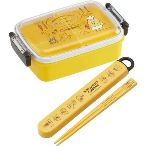 Skater Children's Lunch Box, 1 Tier, 450ml, Fluffy Dome Shape, Antibacterial, Kids Lunch, Made in Japan, Noraneko Gundan, Boys, Girls, RBF3ANAG