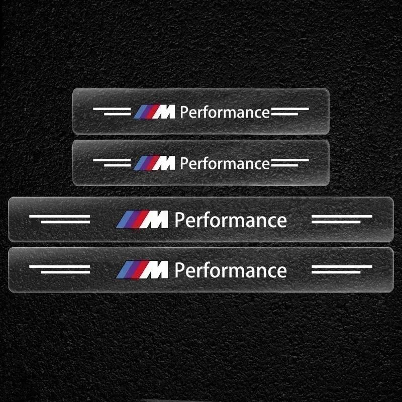 For BMW CE90 E90 Car For BMW 4Pcs Transparent Badge Car Threshold Protector 3D Sticker Car Styling For BMW M M3 M4 M5 X1 X3 X5 X6 X7 F1