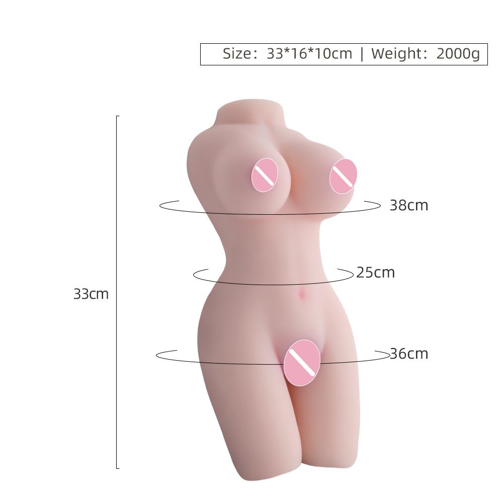 A male masturbator for sex dolls, a soft and tight fitting realistic love doll, and a sexy female torso with a built-in skeleton