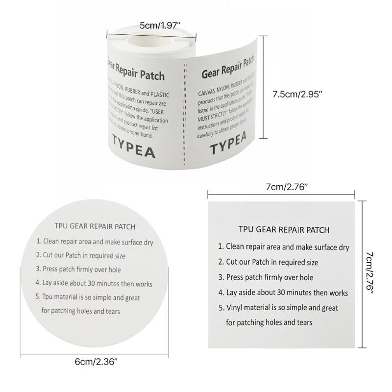 Outdoor Camping Tent TPU Repair Tape Self-adhesive Repair Sticker Raincoats Waterproof Patches Water Toy Repair Tool