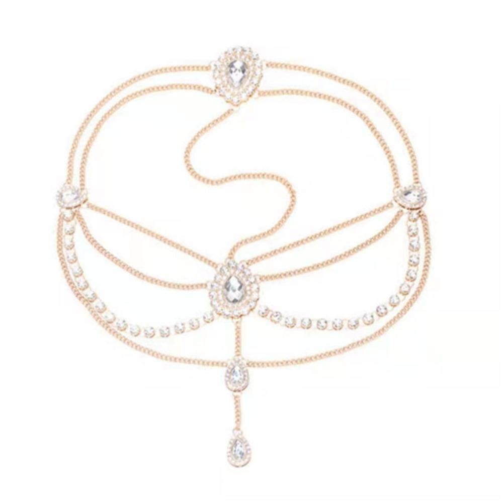 1PC Ancient Style Elf Hair Accessories Rhinestone Multilayer Tassel Headwear For Women Girls Princess Tassel Hair Accessories