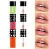 3-in-1 Warm Change Lip Gloss Lip Enamel Moisturizing Easy To Apply Nourishing Not Easy To Stain Cups Discoloring Tri-Color Lip Oil