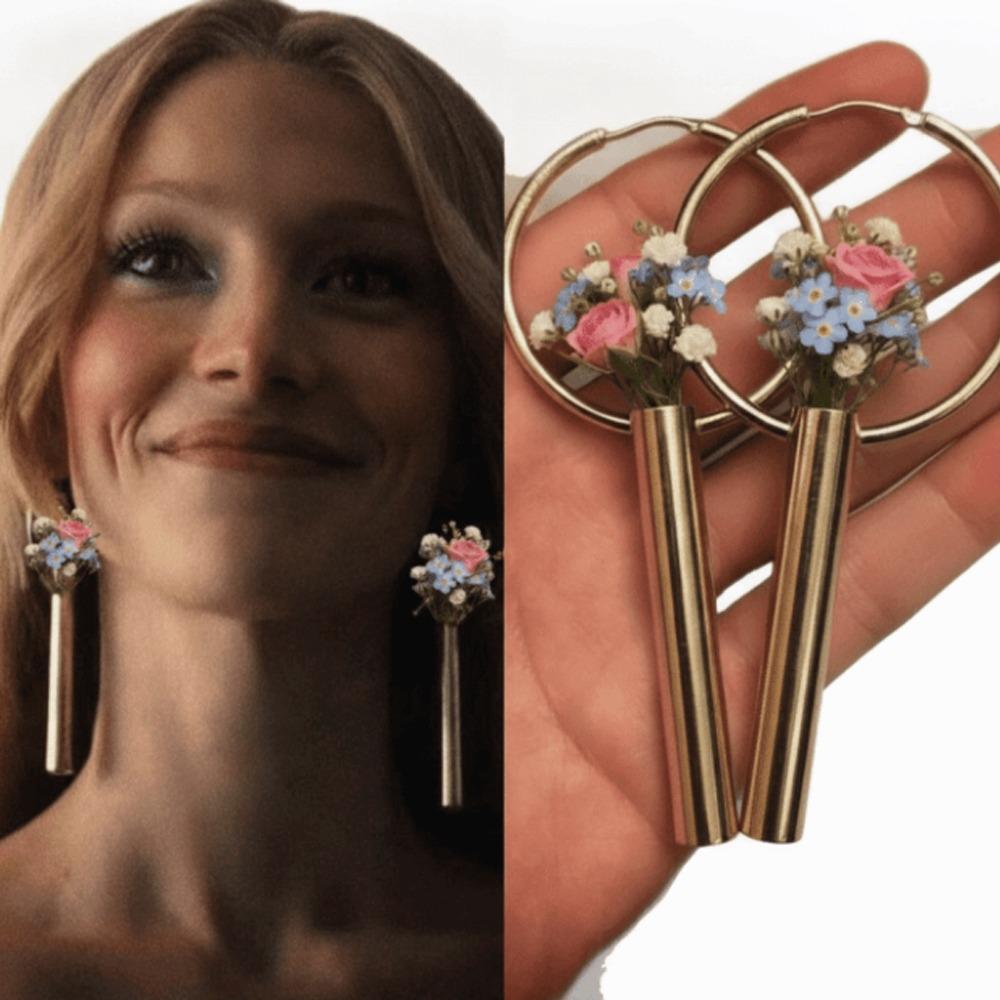 Removable Hoop Earrings Long Pendant Dangle Drop Earrings Creative Gift Dangle Earrings