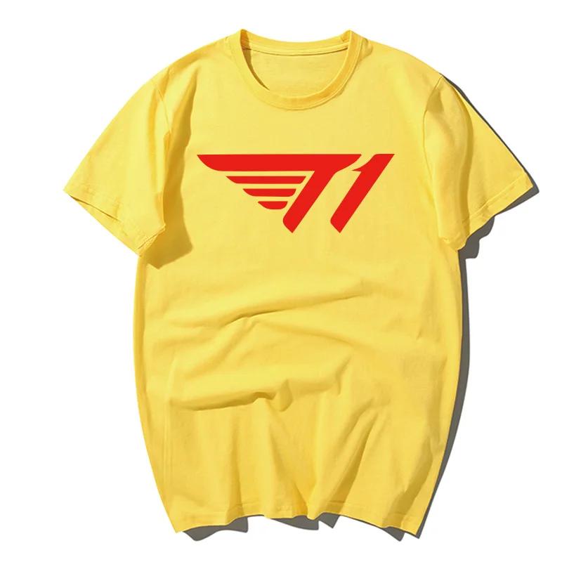 Alliance Game SKT T1 Team Uniform Faker Neues Herren- und Damen Skt1 Peripherie Kurzärmeliges Lockeres Baumwoll-T-Shirt Grafik-T-Shirts