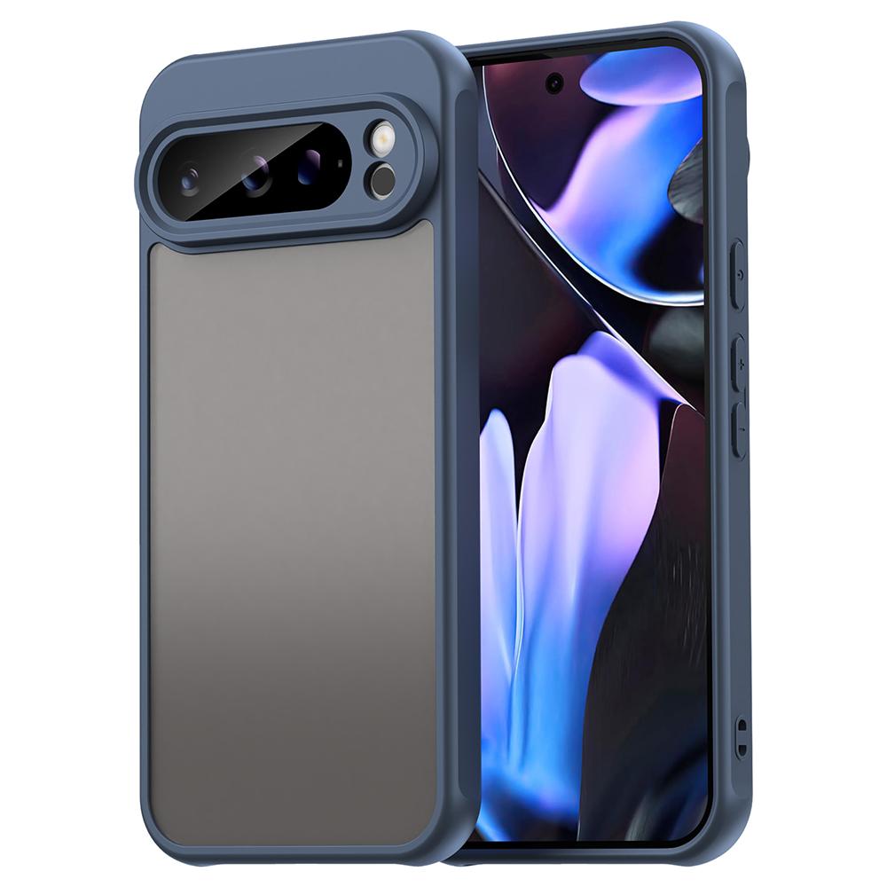 

Для Google Pixel 9 Pro XL Чохол Протиударний Повітряні подушки Матовий Напівпрозорий PC+TPU Задня кришка телефону Blue