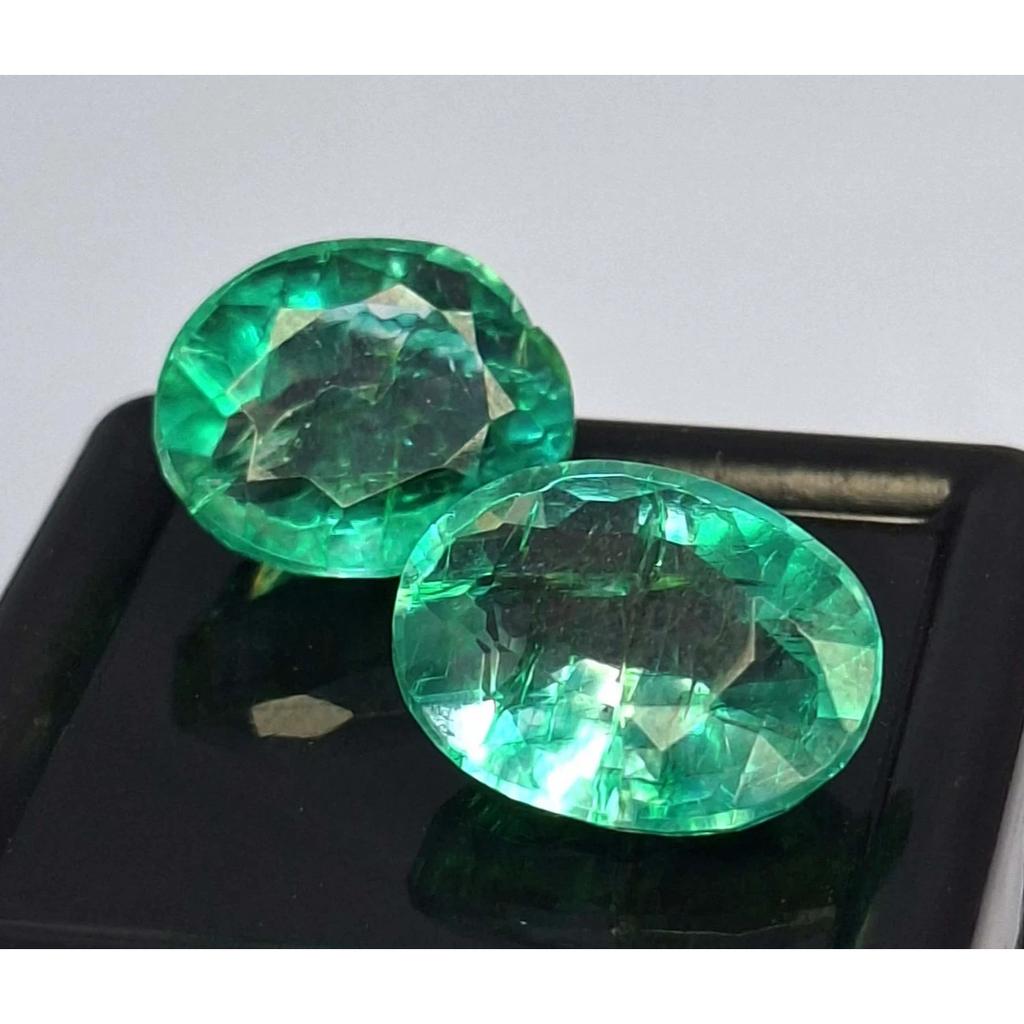 Natural Colombian Emerald Emerald Oval Cut 10-12 Ct Pair Stunning Gemstone