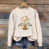 Damen Oberteile Damen Langarm Sweatshirt Lässig Rundhals Locker Geschnitten Pullover Fleece Oberteile