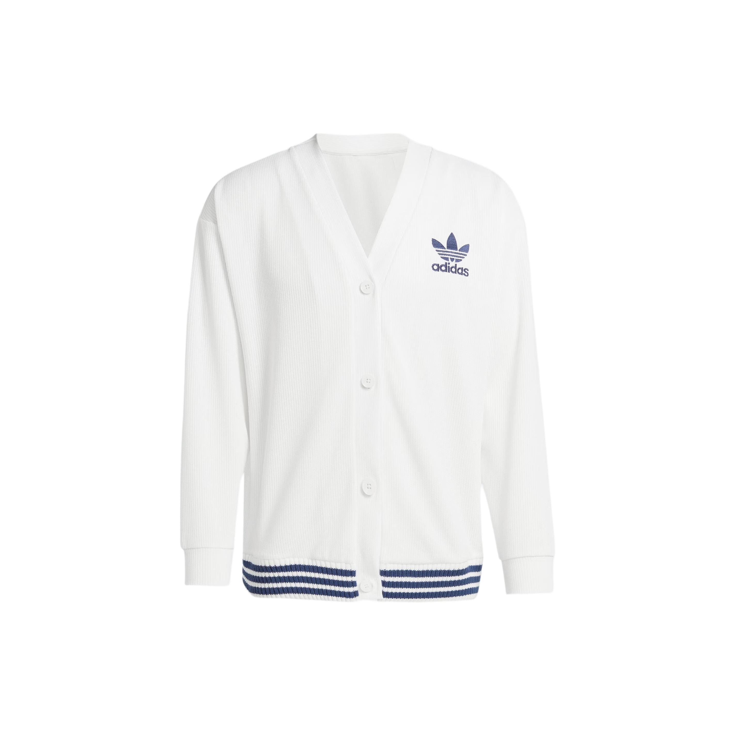 

Adidas Women s Lifestyle Knit Cardigan Asia Fit Off White Beige IT9829 XL