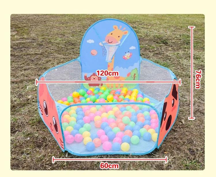 Baby Indoor Ocean Balls Dry Pool Children Space Capsule Toy Tents Tunnel  Toddler Playground Park Foldable Play Playpen 3 In 1
