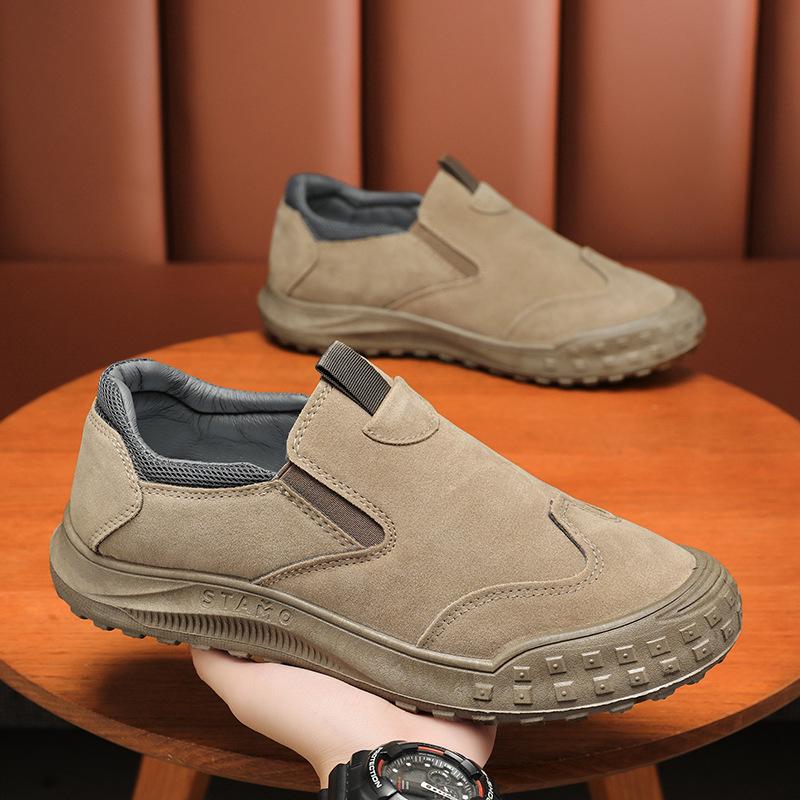Men's Summer 2024 Waterproof Low-Top Leather Safety Boots - Non-Slip, Wear-Resistant Outdoor Casual Work Shoes