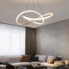 Modern Irregular LED Chandelier Light Aluminum Acrylic Ceiling Hanging Lamp Dining Room Pendant Restaurant Suspension Light
