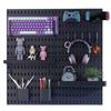 Keepo Pegboard Combination Kit with Modular Accessories, Game Wall Organizer, Craft and Ornament Display, Pegboard for Bedroom, Office, or Home (Black