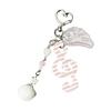 Cute Round Dot Stripe Music Note Star Keychain Acrylic Alloy Key Organiser Charm Versatile Decorative For Bag Wallet