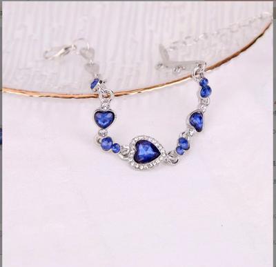 Ocean Heart Crystal Bracelet