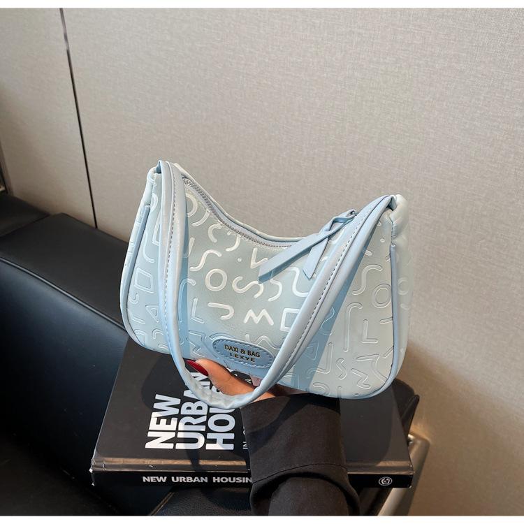 

Женская сумка, высококлассная сумка-пельмень, сумка-тоут, весенняя, большой вместимости, модный принт, одноплечевая сумка-клатч синий