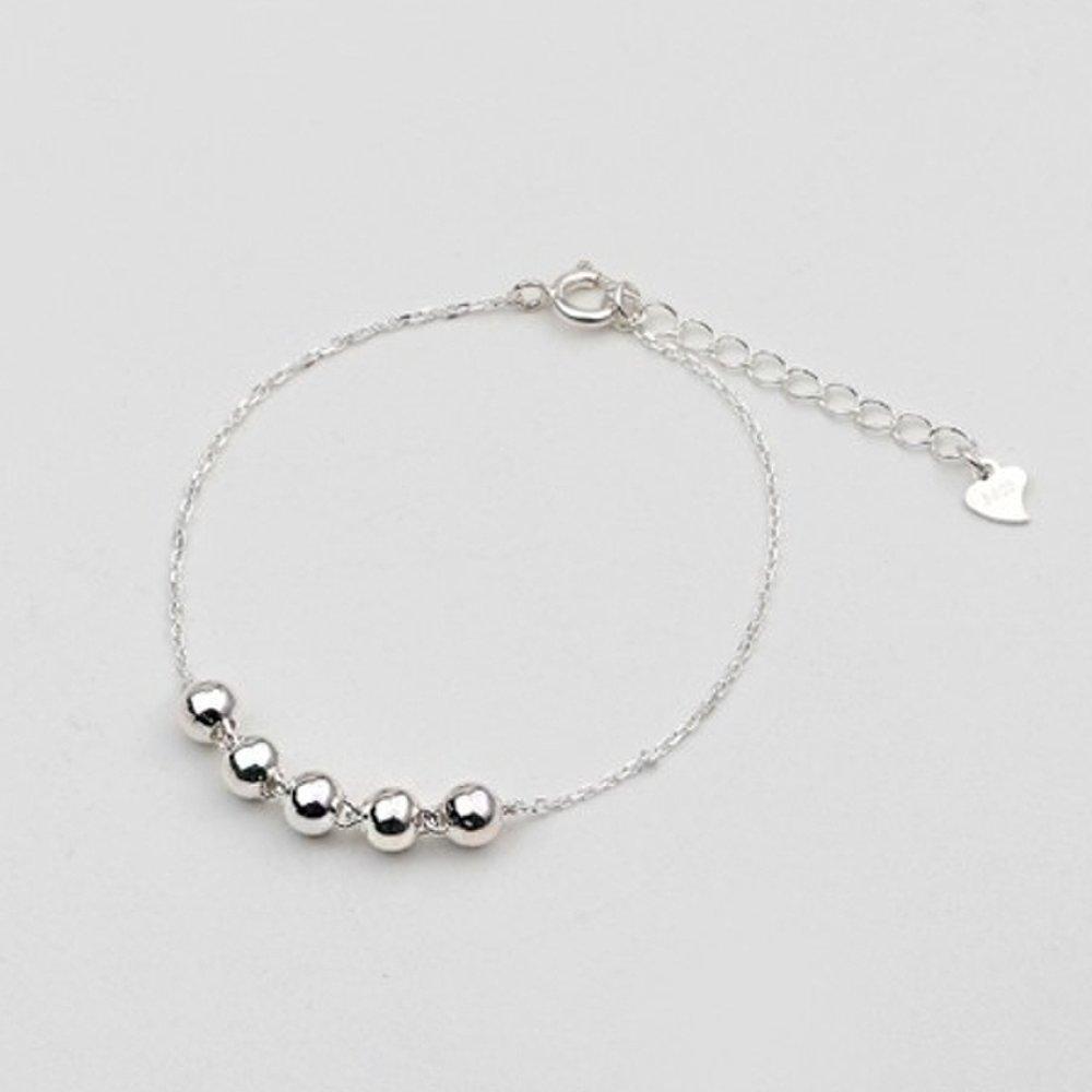 [As Little] Silver Chain Bracelet Silver 925 Cable Ball Point