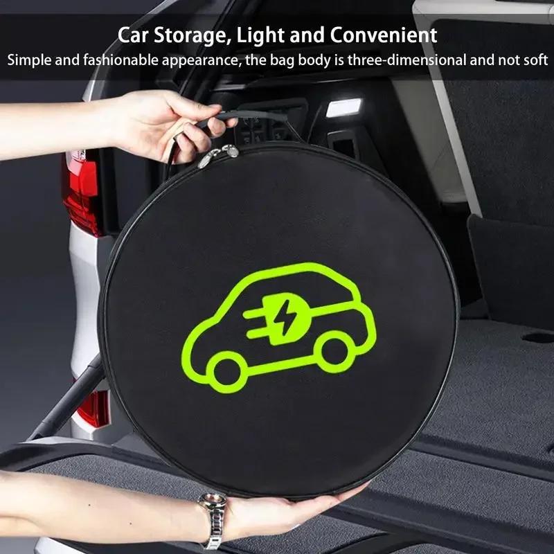 Borsa Cavi Jumper Batteria Auto Elettrica per Cavi di Ricarica Cavi Tubi Antincendio Veicoli Elettrici Ricaricabili Pistole Organizzatore di Stoccaggio