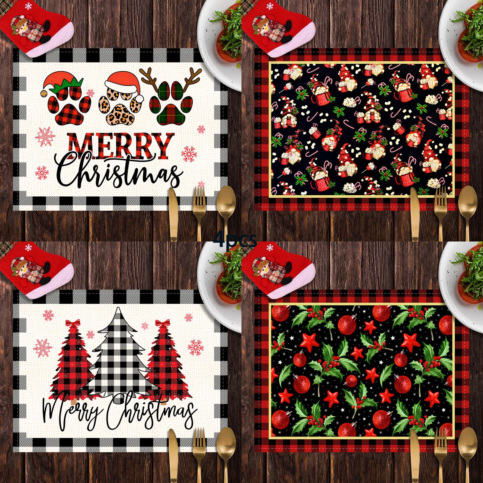 

Новый рождественский настольный коврик Флаг/Множественный набор настольных ковриков Украшение стола в гостиной Коврики для стола Скатерть для ресторана в западном стиле