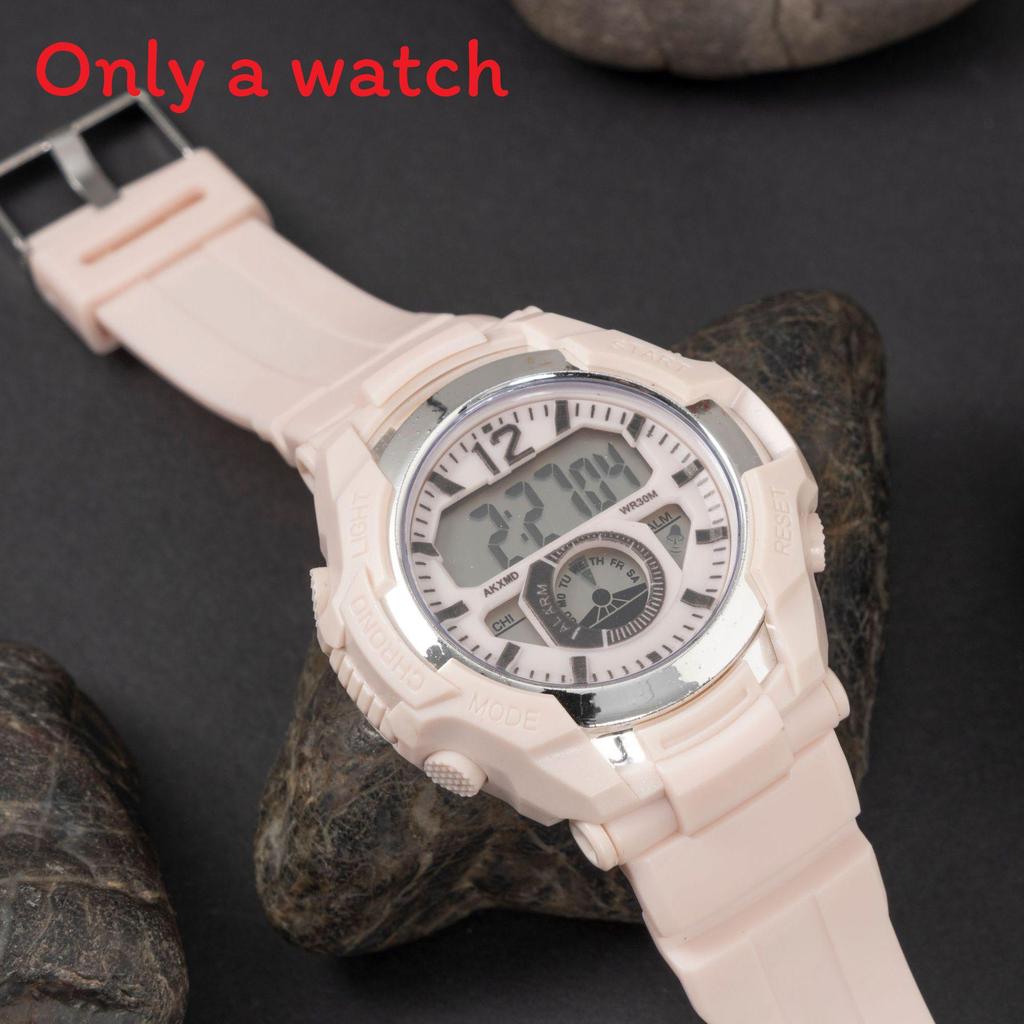 Kids Digital Sport Watch With Waterresistant Pvc Strap For Children And Teens