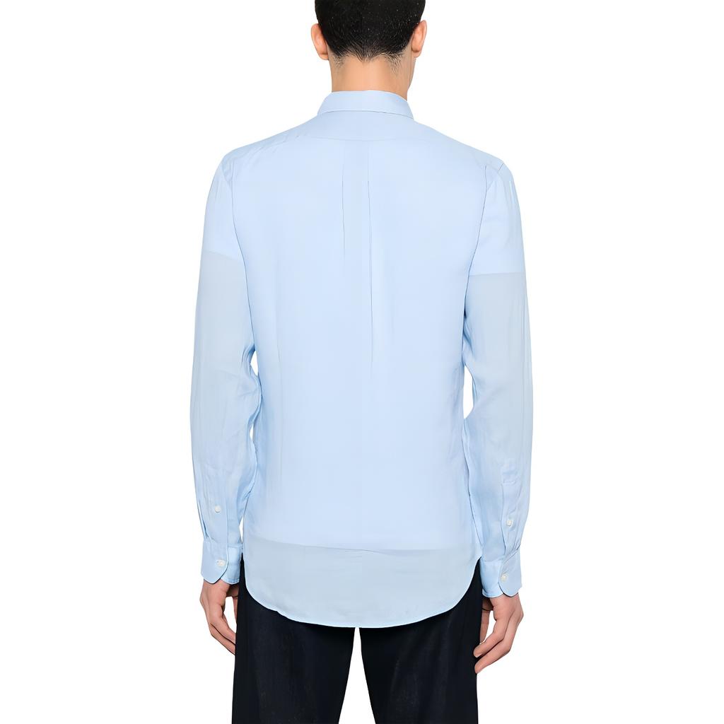 Polo Ralph Lauren Logo Embroidered Slim Fit Long Sleeve Button-Up Shirt Men Shirts Light-Blue 710968915-008