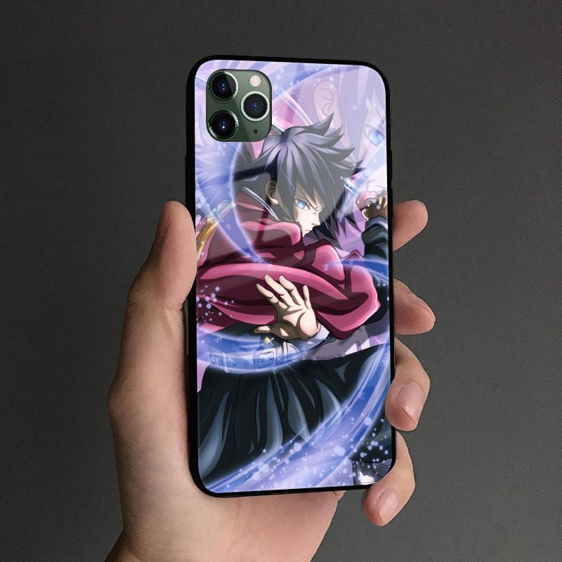 Giyu Tomioka Kimetsu no Yaiba silikonové sklo Kryt pouzdra na telefon pro iPhone SE 6 6s 7 8 Plus X XR XS 11 12 mini Pro max