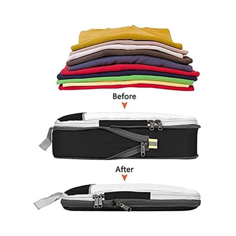 6-piece Travel Packaging Cube Storage Bag Packaging Compressed Travel Luggage Packaging Storage Bag Set